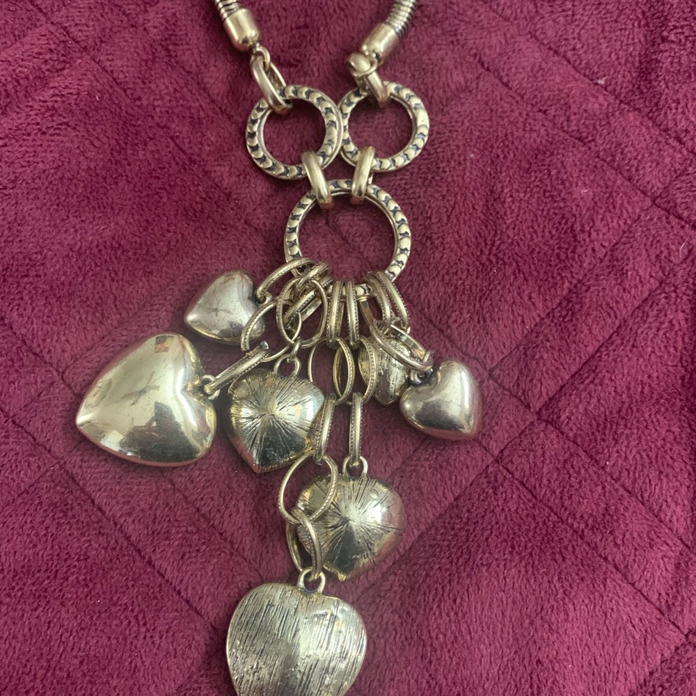 Gold hear necklace and matching earrings - Picture 5 of 5